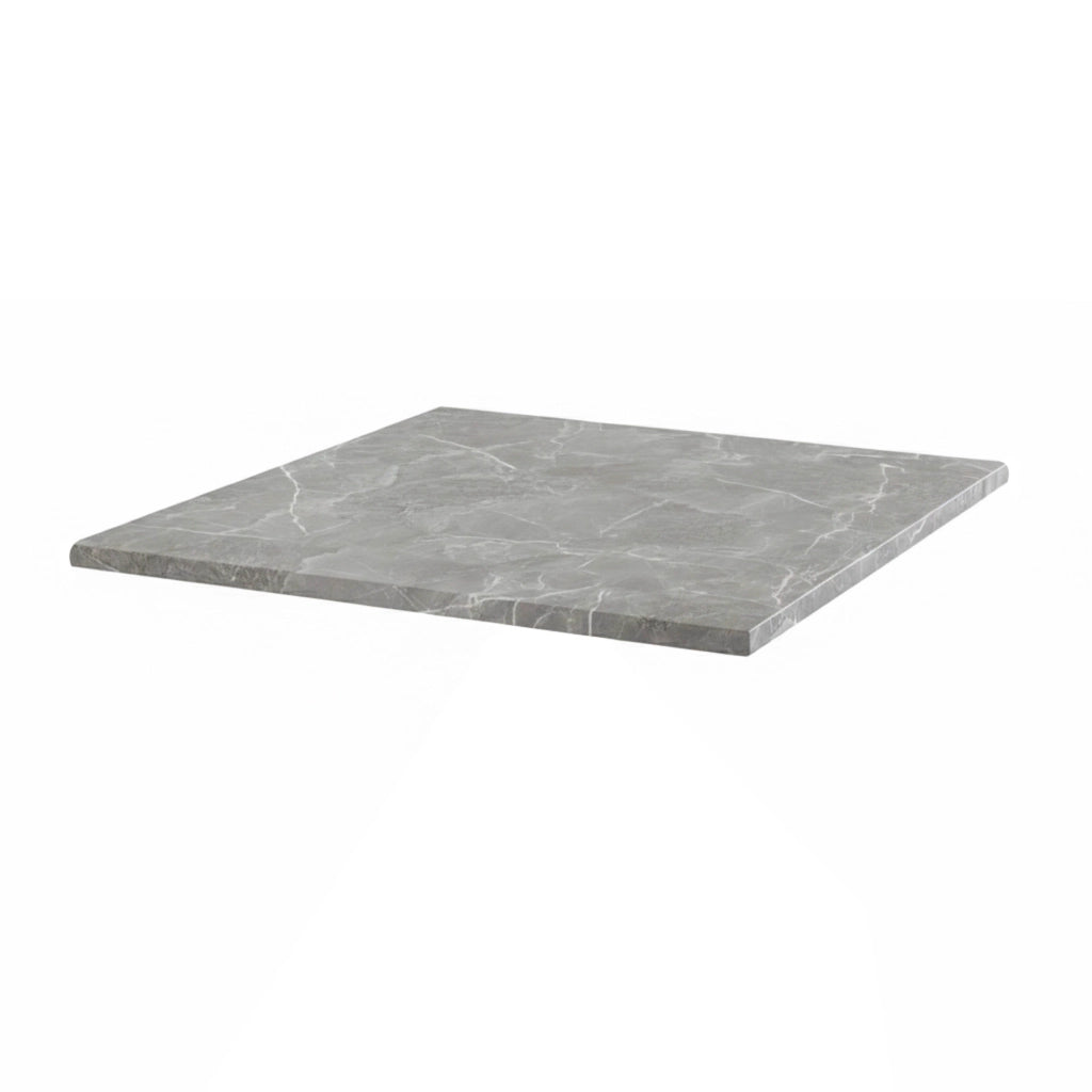 Oviala - Piano tavolo quadrato laminato 60 x 60 cm marmo grigio