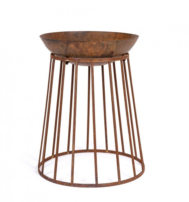 Set 2 Bracieri da Giardino Ø50x63h cm Efesto Ruggine