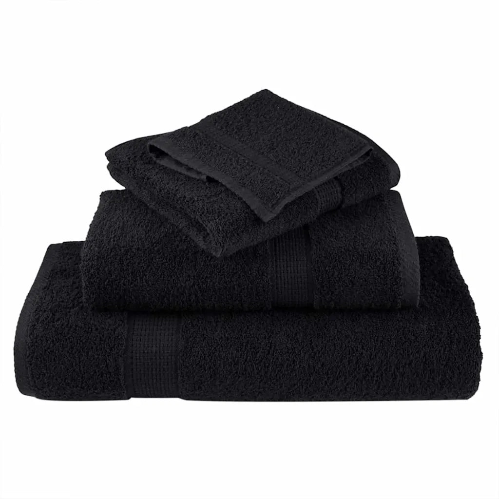 Asciugamano per Ospiti SOLUND 2 pcs Nero 15 x 21 cm 550 gsm 137416