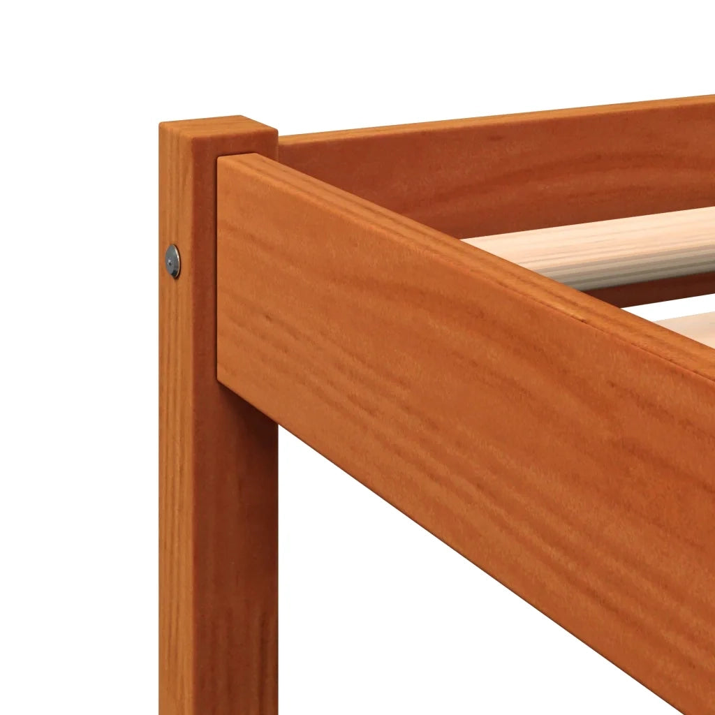 Letto matrimoniale | Letto per adulti | Giroletto senza Materasso Marrone Cera 200x200 cm Legno di Pino