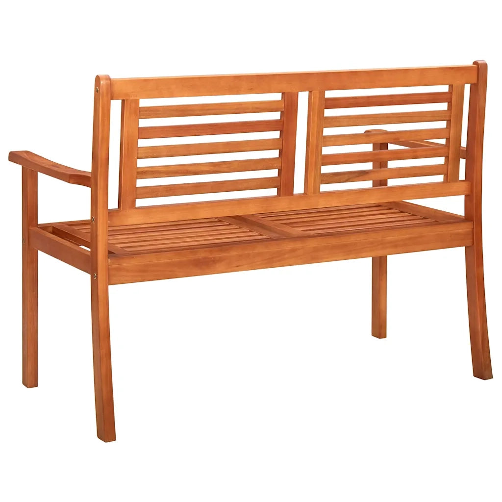 Panchina da Giardino 2 Posti e Cuscino 120cm Massello Eucalipto 3060980