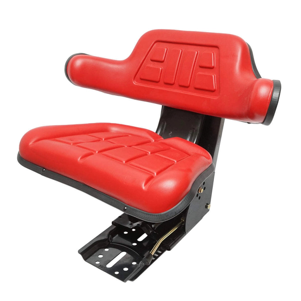 Sedile rosso per trattore con tripla regolazione e ammortizzatore  U-445 e U-650.