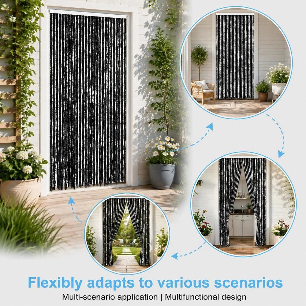 Insect Screen Curtain Anthracite 118x220 Cm Chenille