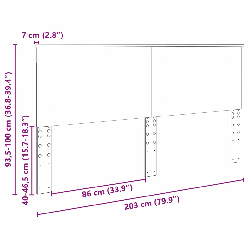 Testiera Bianco 100 cm Legno ingegnerizzato 887593
