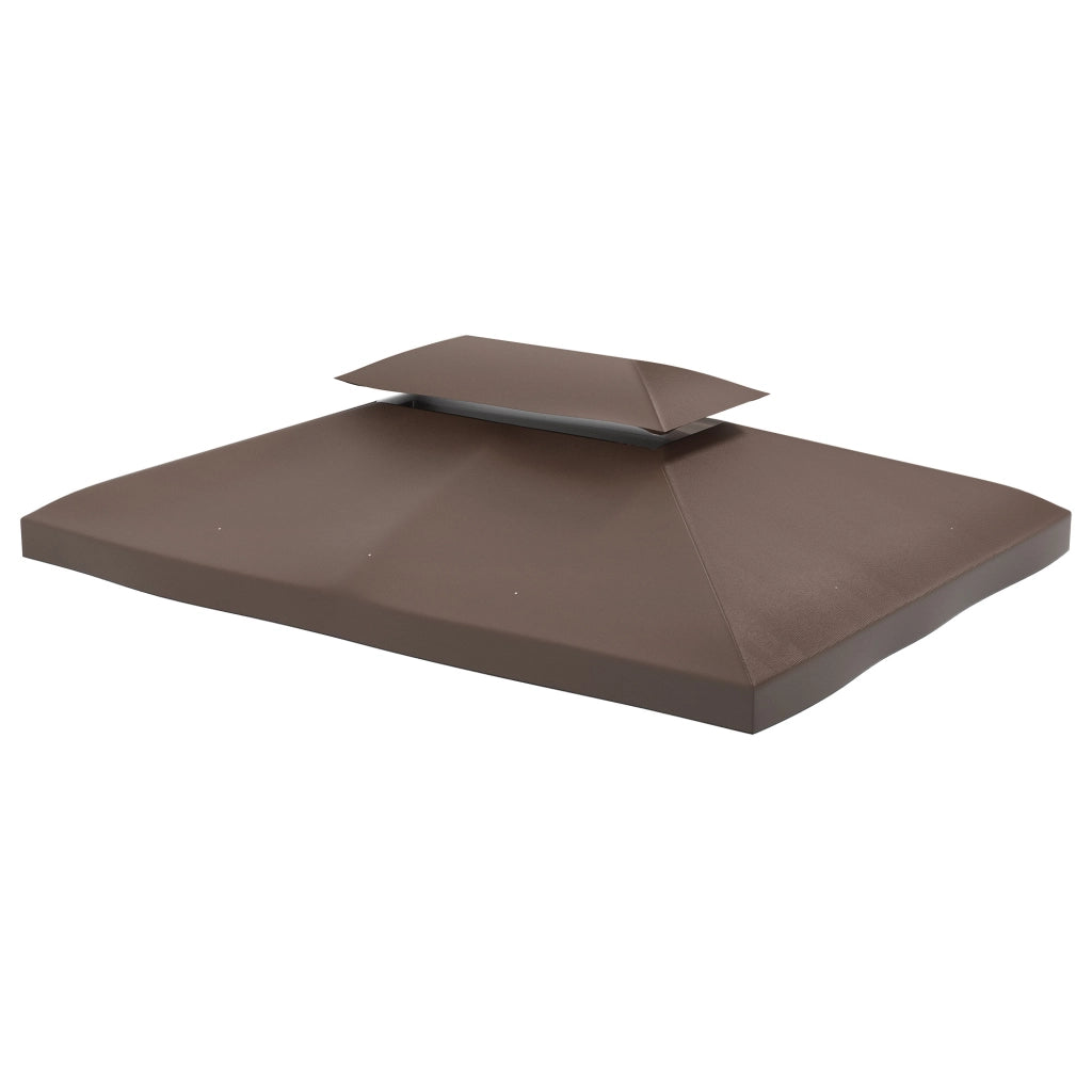 Copertura per Gazebo da Giardino Tetto Sostitutivo Anti-UV Impermeabile in Poliestere 3x4m, Marrone