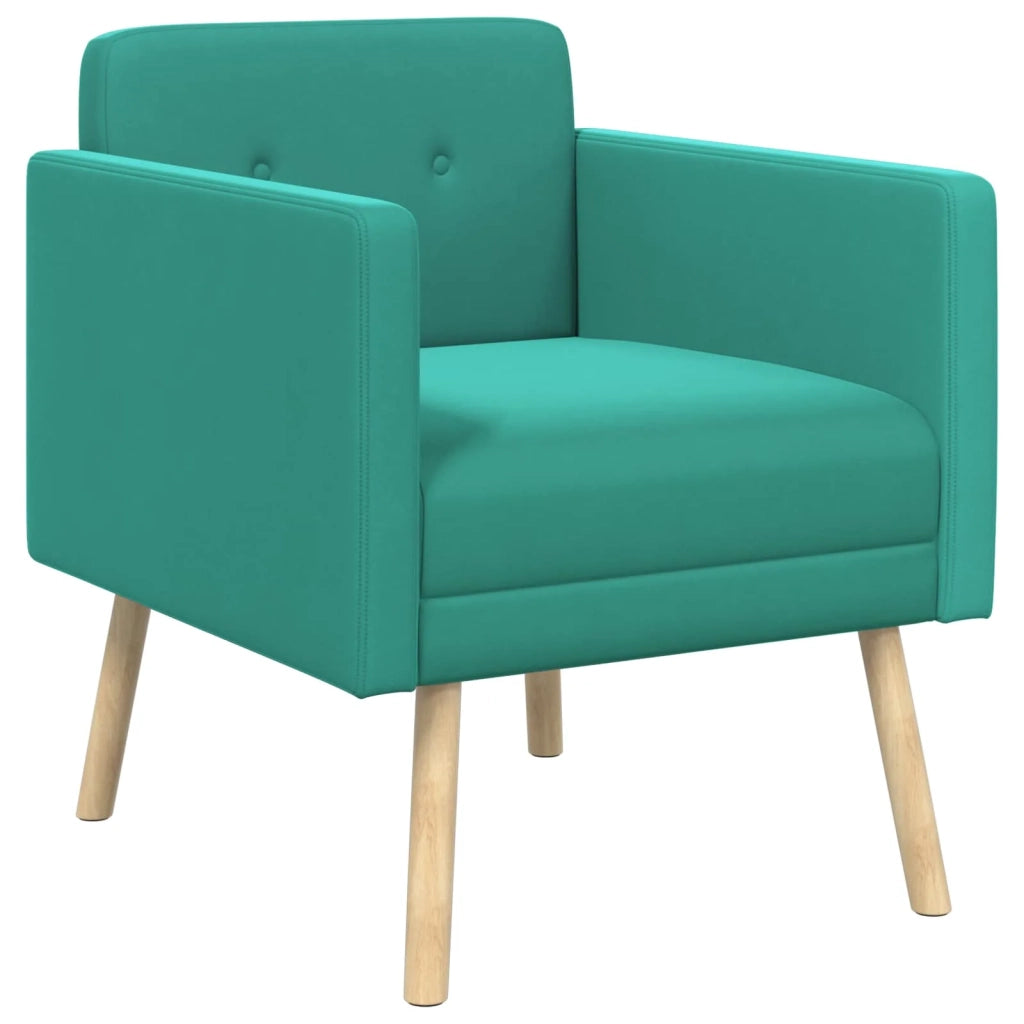 Poltrona decorativa Turchese Velluto 42044805