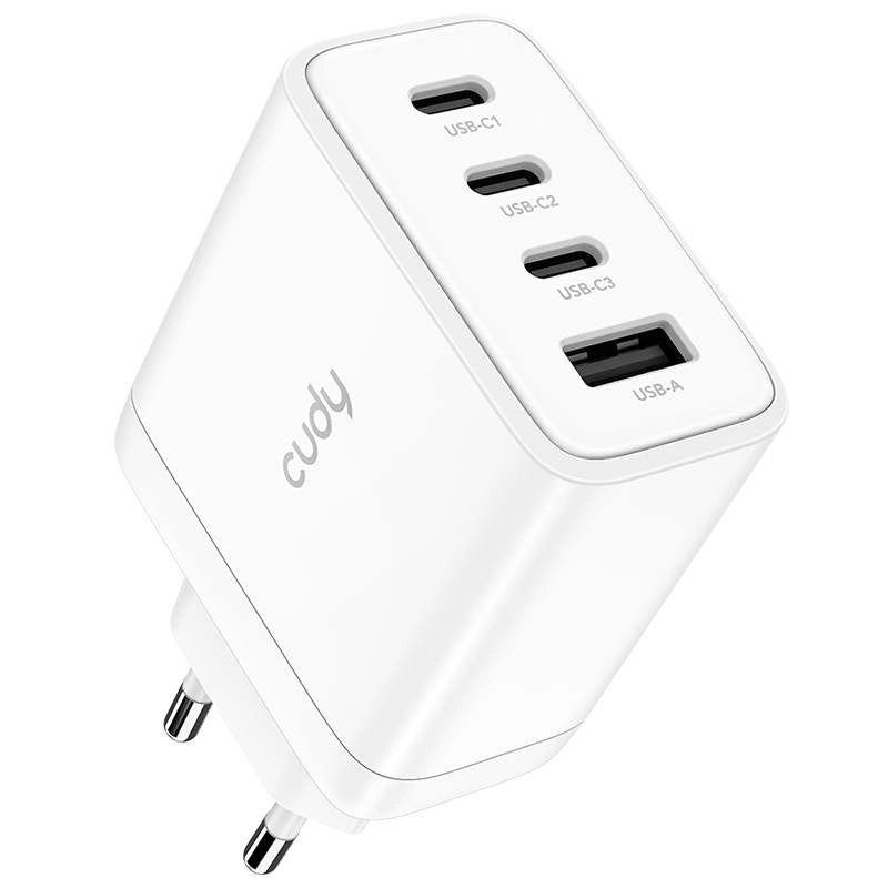Cudy CH70 Caricabatterie GaN 65W 3 USB-C + 1 USB-A Spina EU