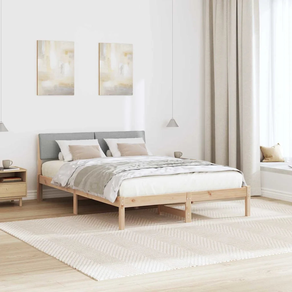 Struttura del Letto Marrone e grigio chiaro 140 x 200 cm 878534