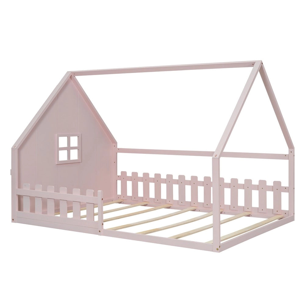 Letto Singolo per Bambini con Sponde ¨C MINIMAL ¨C Pino Rosa 140x200