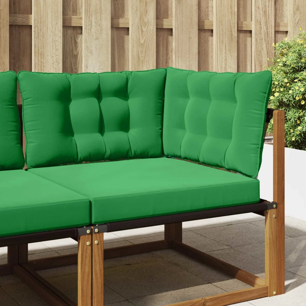 Cuscino per divano da esterno 3 pz | Cuscini per sedie Verde Poliestere
