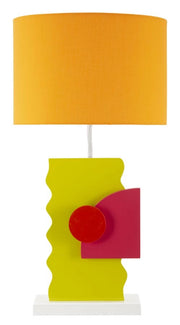 Lampada da Tavolo Color 30x30x60,5 cm in MDF e Ferro e Tessuto Multicolor