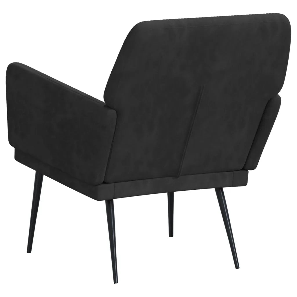 Fauteuil Noir 62x79x79 cm Velours