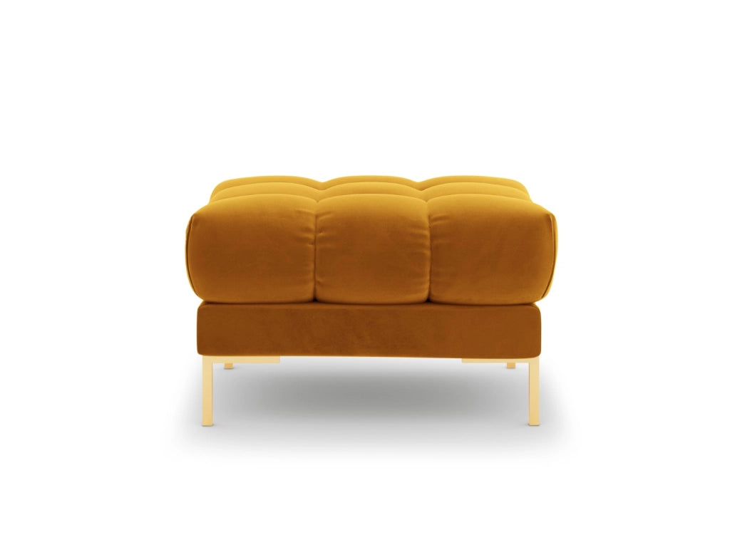 Cosmopolitan Design - Pouf "Bali" in velluto giallo 