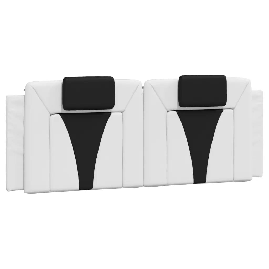 Coussin de tête de lit Viana blanc et noir 140 cm similicuir