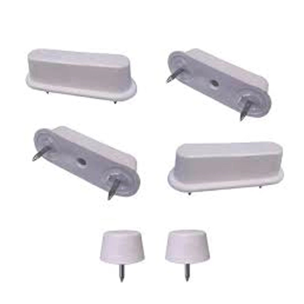 Set paracolpi chiodati rettangolari altezza 15 mm 6 pz