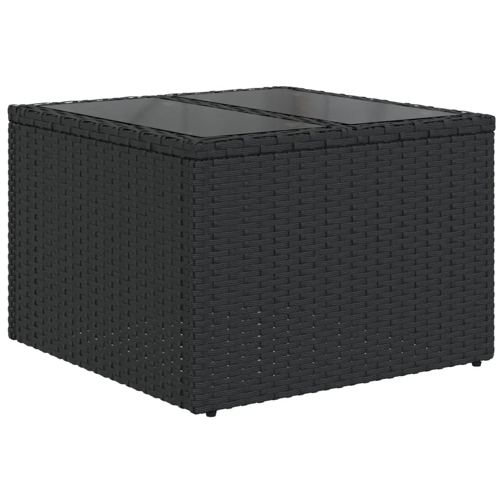 Set Divani da Giardino con Cuscini 8 pz Nero in Polyrattan 3221135