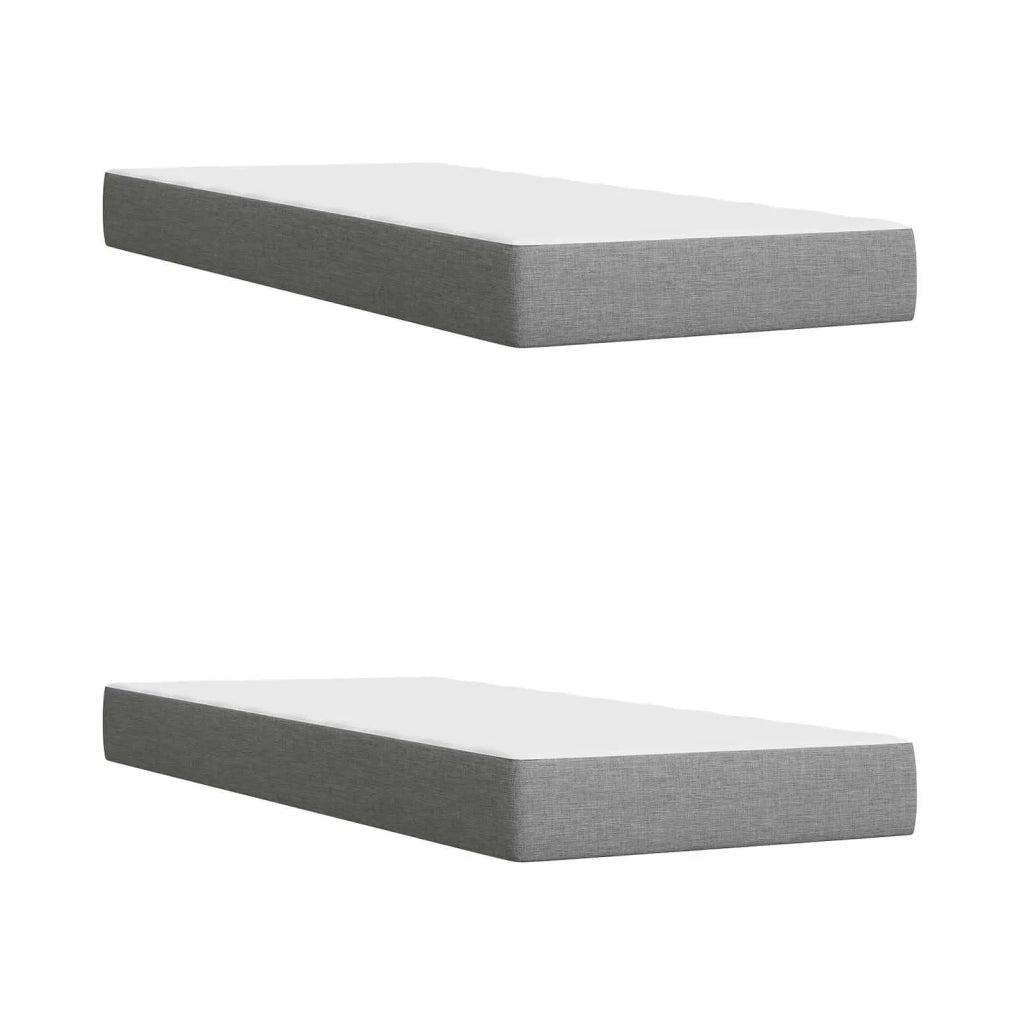 Letto box spring con materasso Grigio Chiaro 200 x 200 cm 3451538
