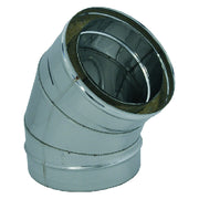 Gomito Doppia Parete a 45° Ee ¸ 20 Kasart in Acciaio Inox 15 cm
