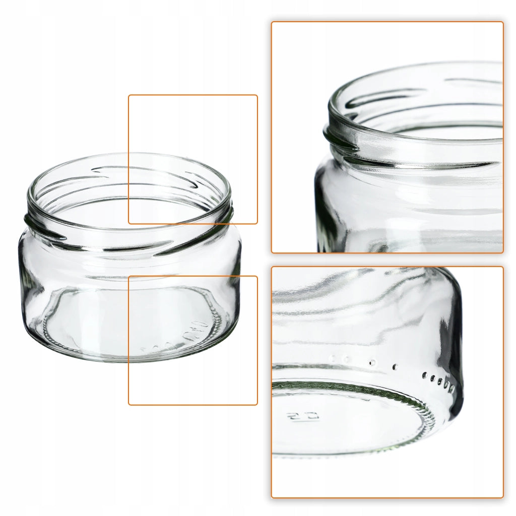 Barattoli per conserve KADAX Denia 250ml 10 pezzi 82mm + coperchio "Griglia verde"