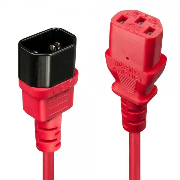 LINDY PROLUNGA IEC C-13 A C-14 ROSSO, 1M