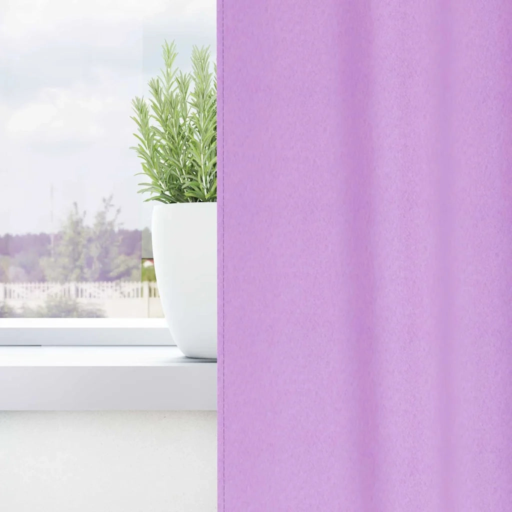Tende Blackout con Anelli 2 pz Viola 175 x 140 cm Poliestere 4107379