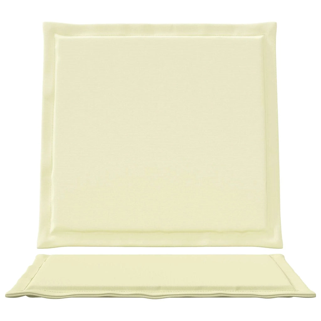 Cuscini per Seduta e Schienale 2 pz | Cuscini per sedie Crema 47 x 45 x 2 cm
