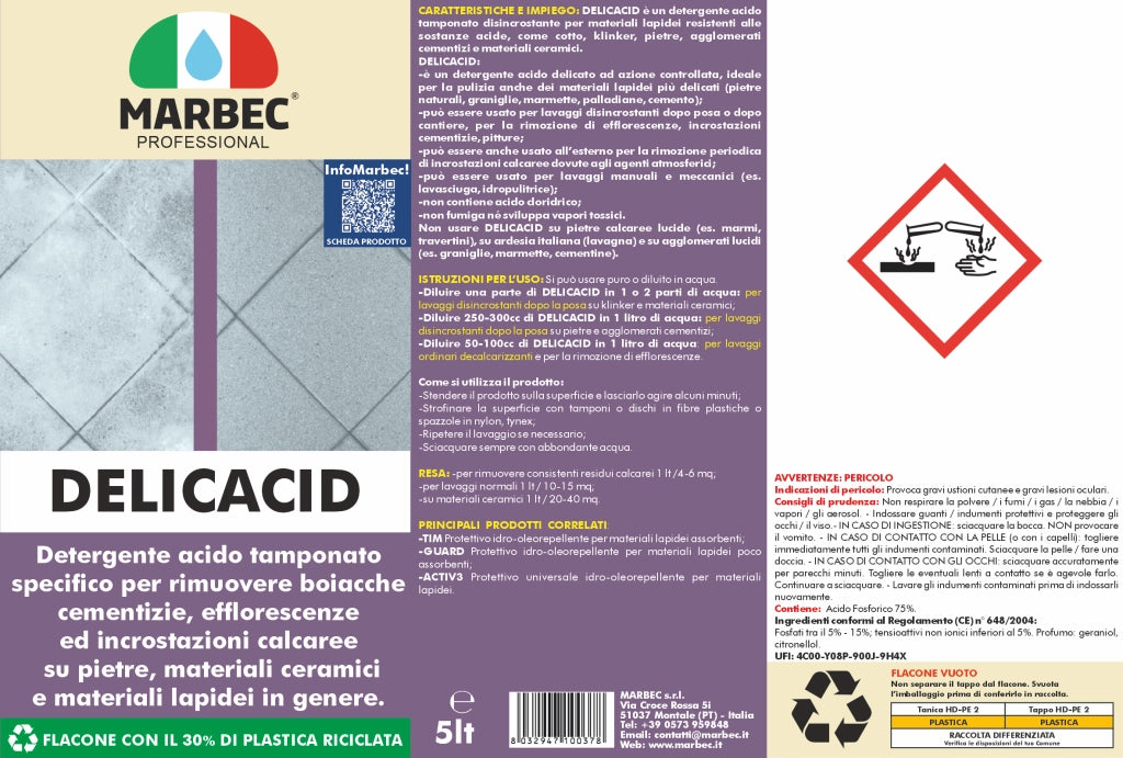 Acido tamponato DELICACID   5LTx4Pz