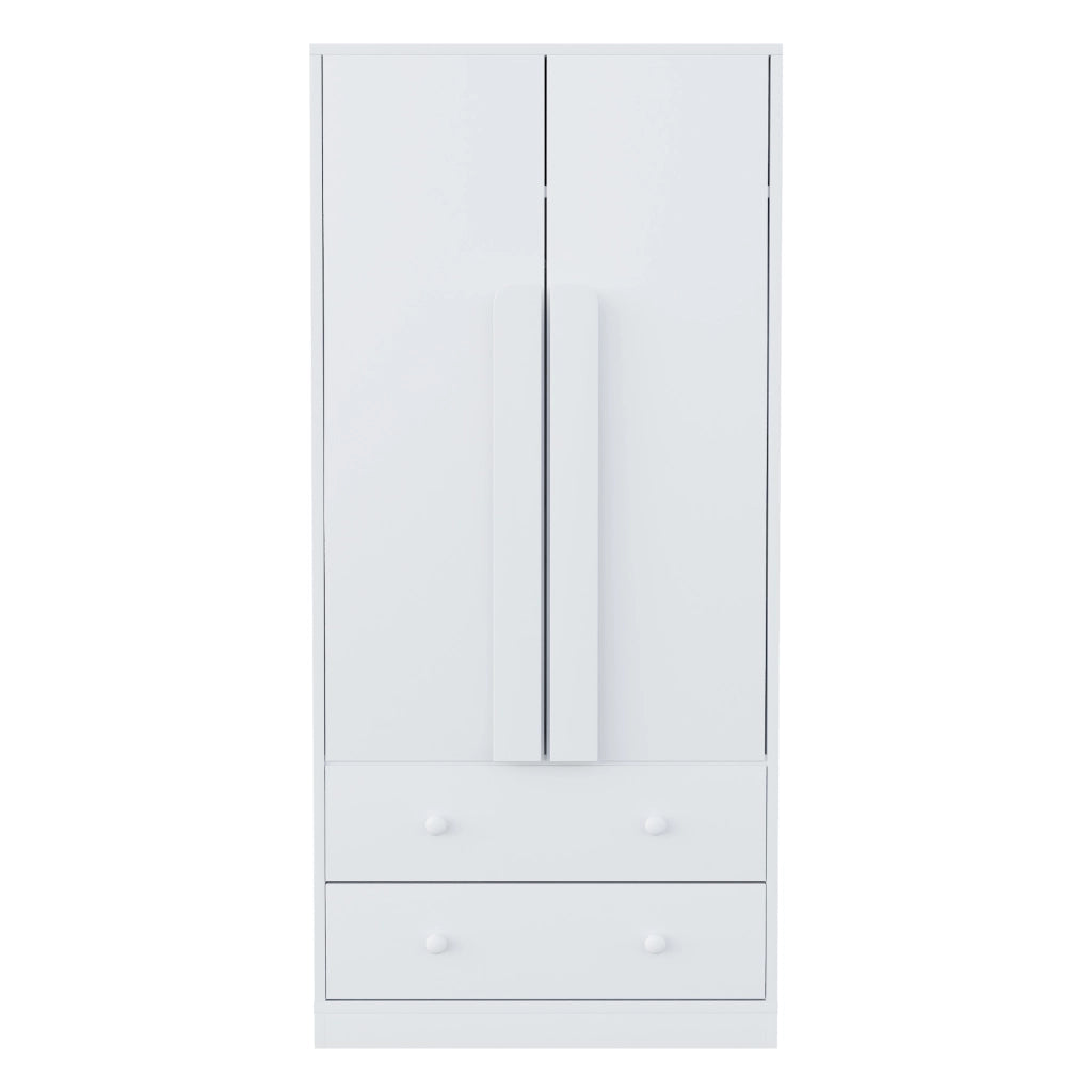 Armadio con Ante e Cassetti ¨C Minimal ¨C Bianco 70x40x170cm