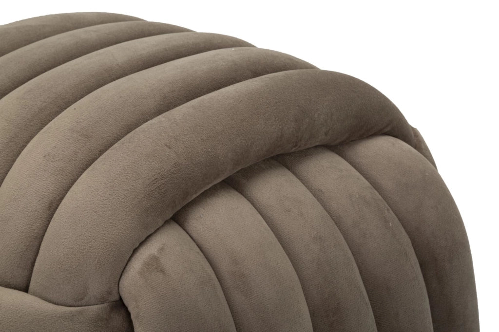 Puff Softy Grigio 45x45x45 cm in MDF e Cotone e Poliestere Grigio