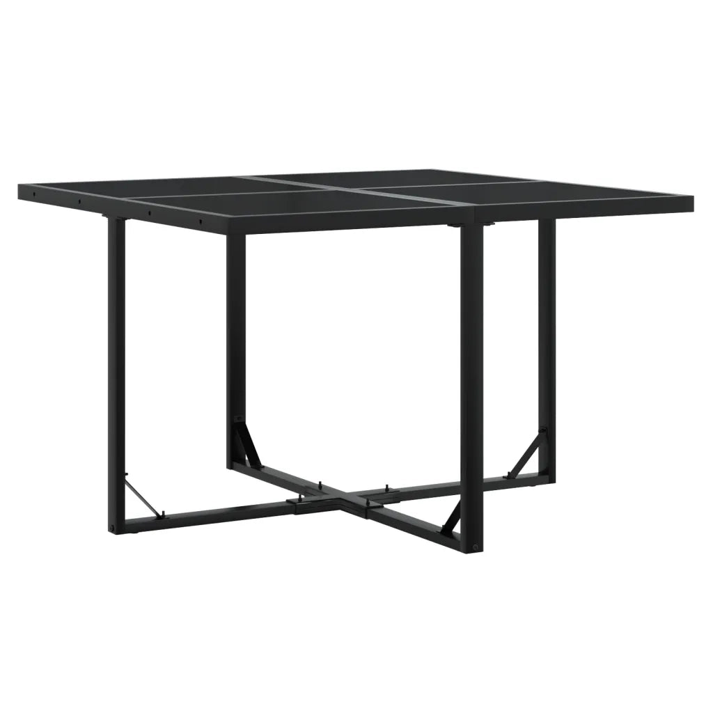 Set da Pranzo da Giardino 9 pz | Set Salotto da Giardino con Cuscini Nero in Polyrattan