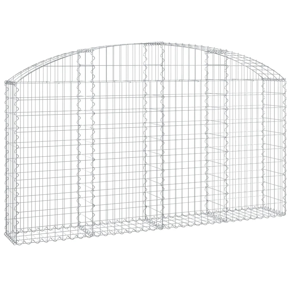 Cesto Gabbione ad Arco 200x30x100/120 cm Ferro Zincato