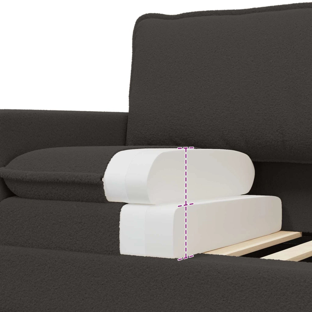 Set di divani 2 pz Grigio Scuro Tessuto 3417080