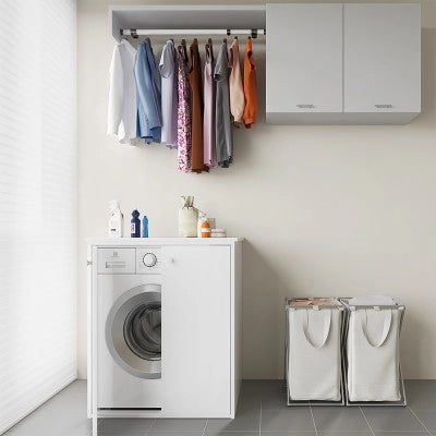 Mobile copri lavatrice 77x71 da esterno in PVC con fissaggio incluso