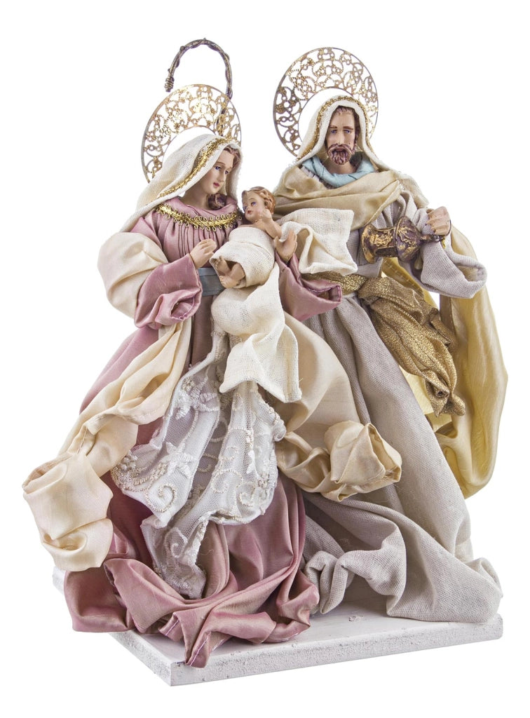 Statuine Presepe di Natale Natività Onorata Tessuto Resina Figure 38 cm