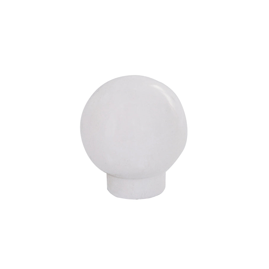Pomolo in legno - Ã˜ 26 mm. - bianco brillante