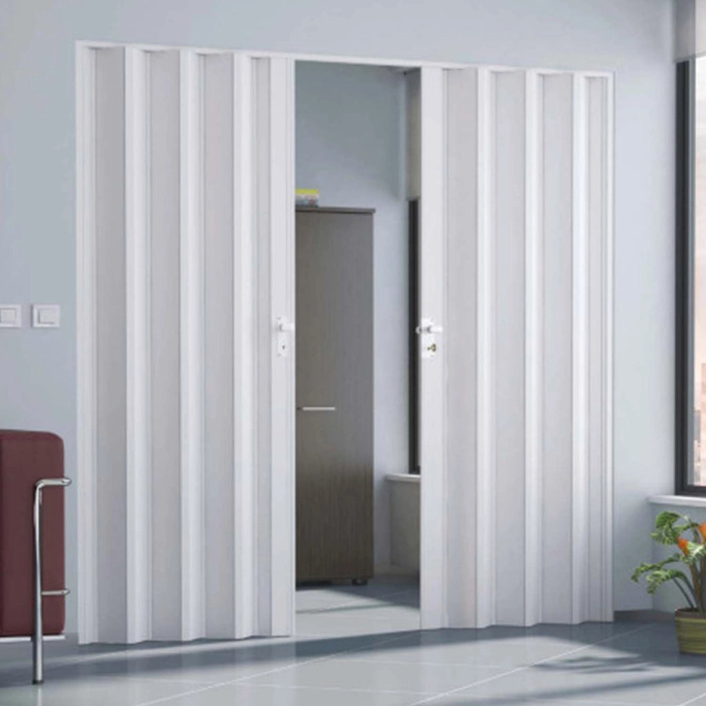 Porta a soffietto da interno in kit in PVC Bianca 82x220 cm mod. Simona