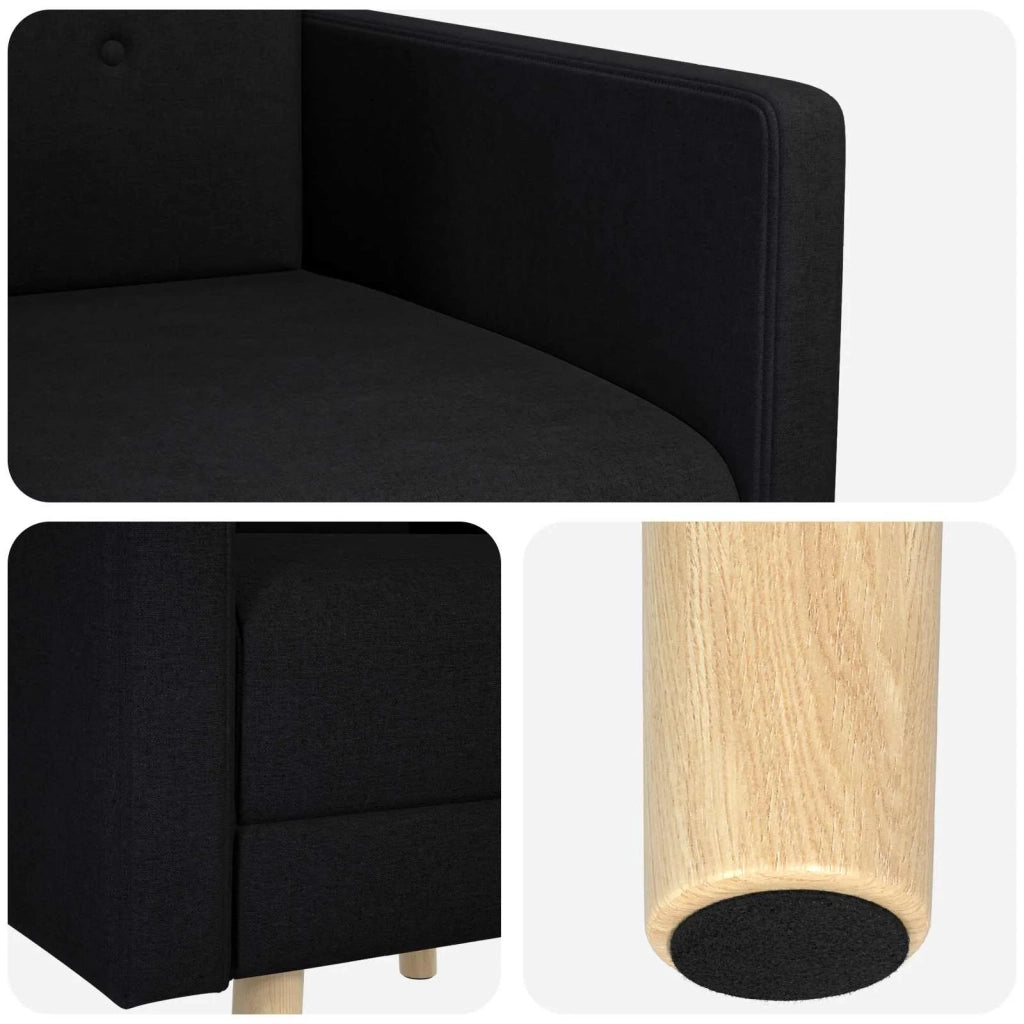 Sedia d'accento Nero Tessuto 42044784