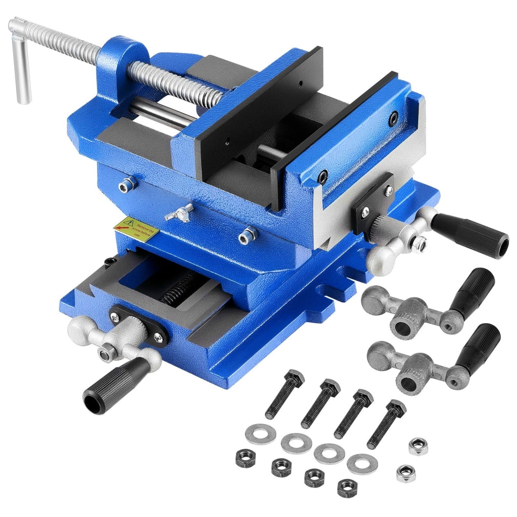 Morsa da Banco a Croce Asse XY Q97-100 in Ghisa per Trapano a Colonna e Fresatrice, Larghezza Ganasce 101,6 mm