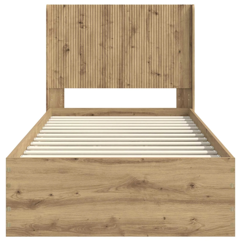 Struttura del letto con stoccaggio e testata Rovere Artigianale 3414148