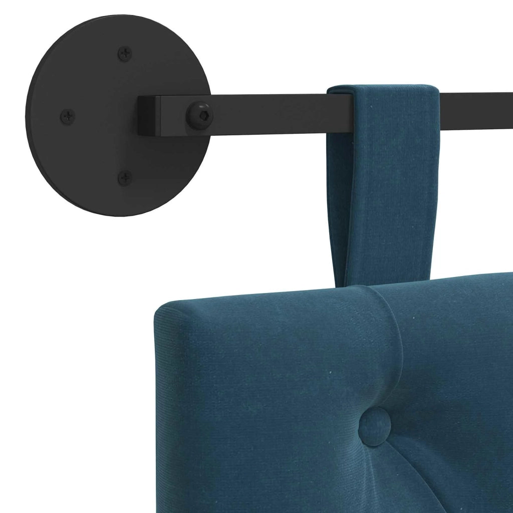 Testiera | Testata sospesa Con luce LED Blu Velluto