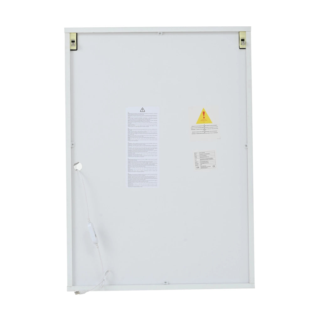 Parete attrezzata bianca in tre pezzi con illuminazione LED