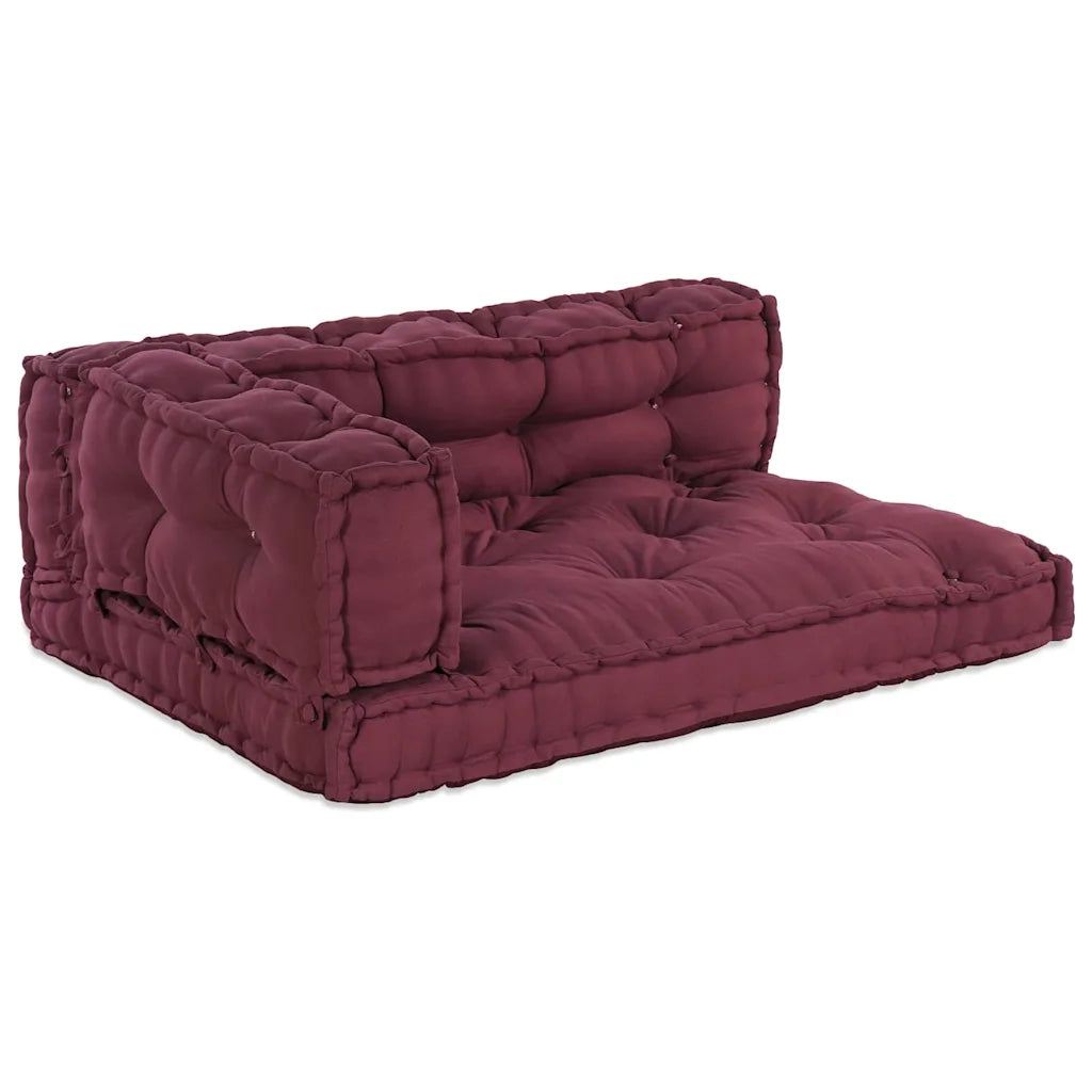 Cuscino per Divano Pallet 3 pz Tessuto Bordeaux 4019086