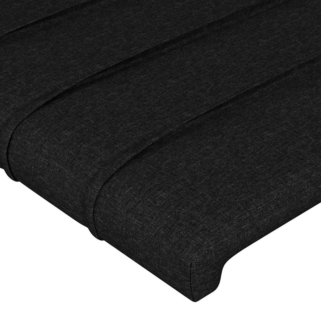 Letto matrimoniale | Letto per adulti | Giroletto senza Materasso Nero 180x200 cm in Tessuto