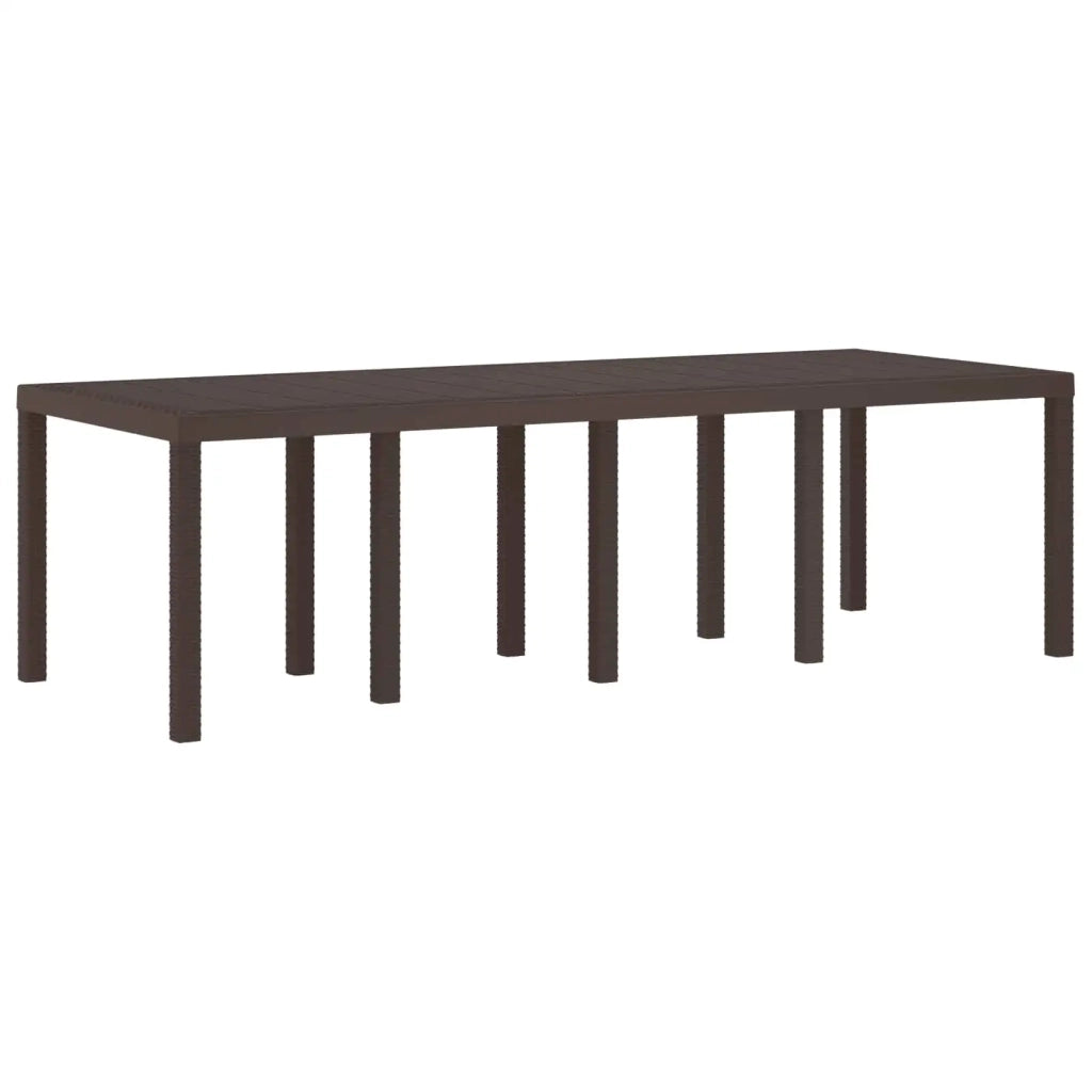 Set da Pranzo per Giardino 9 pcs Marrone Polipropilene