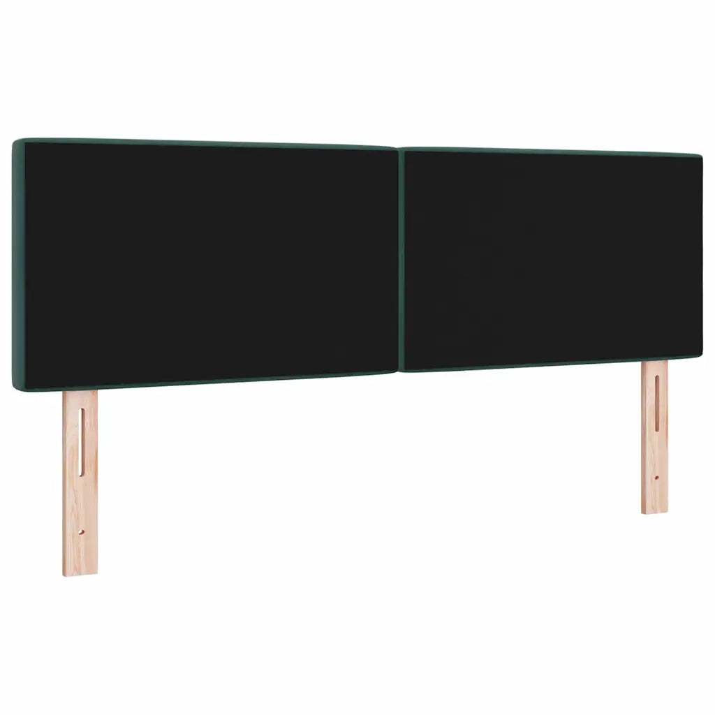Testiera | Testata LED con strisce LED Verde Scuro 144 cm Velluto