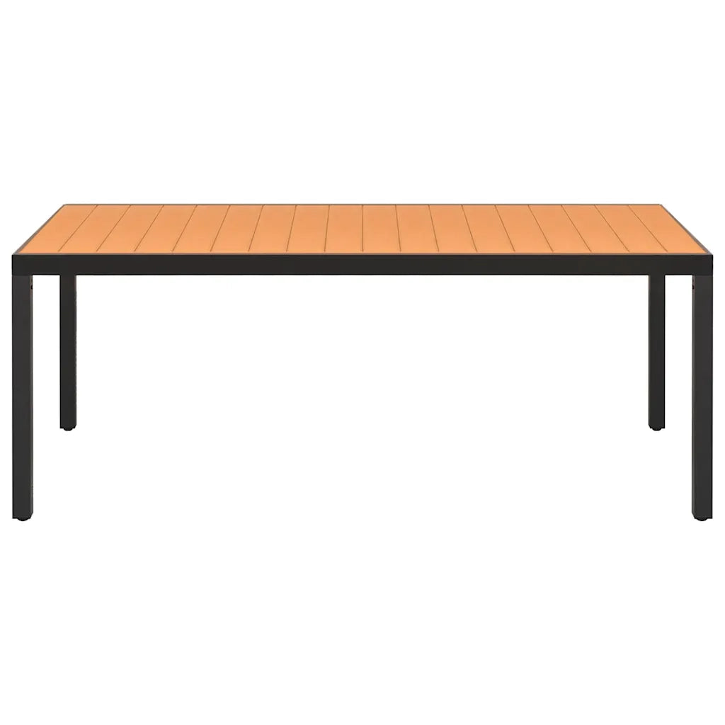 Set da Pranzo da Giardino 7 pz Nero e Marrone 3060056