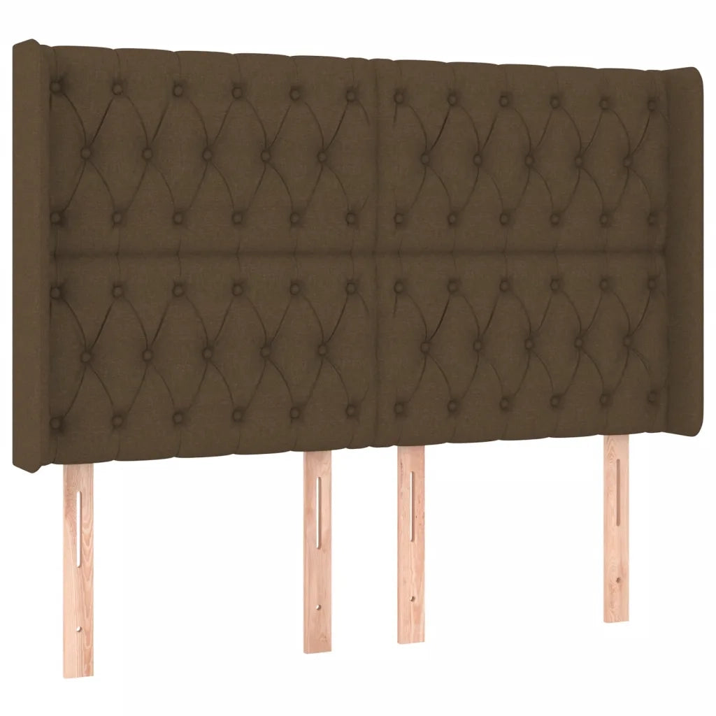 Testiera | Testata a LED MarroneScuro147x16x118/128cm inTessuto