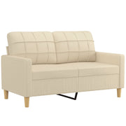 Divano | Divano da soggiorno | Sofa a 2 Posti Crema 120 cm in Tessuto