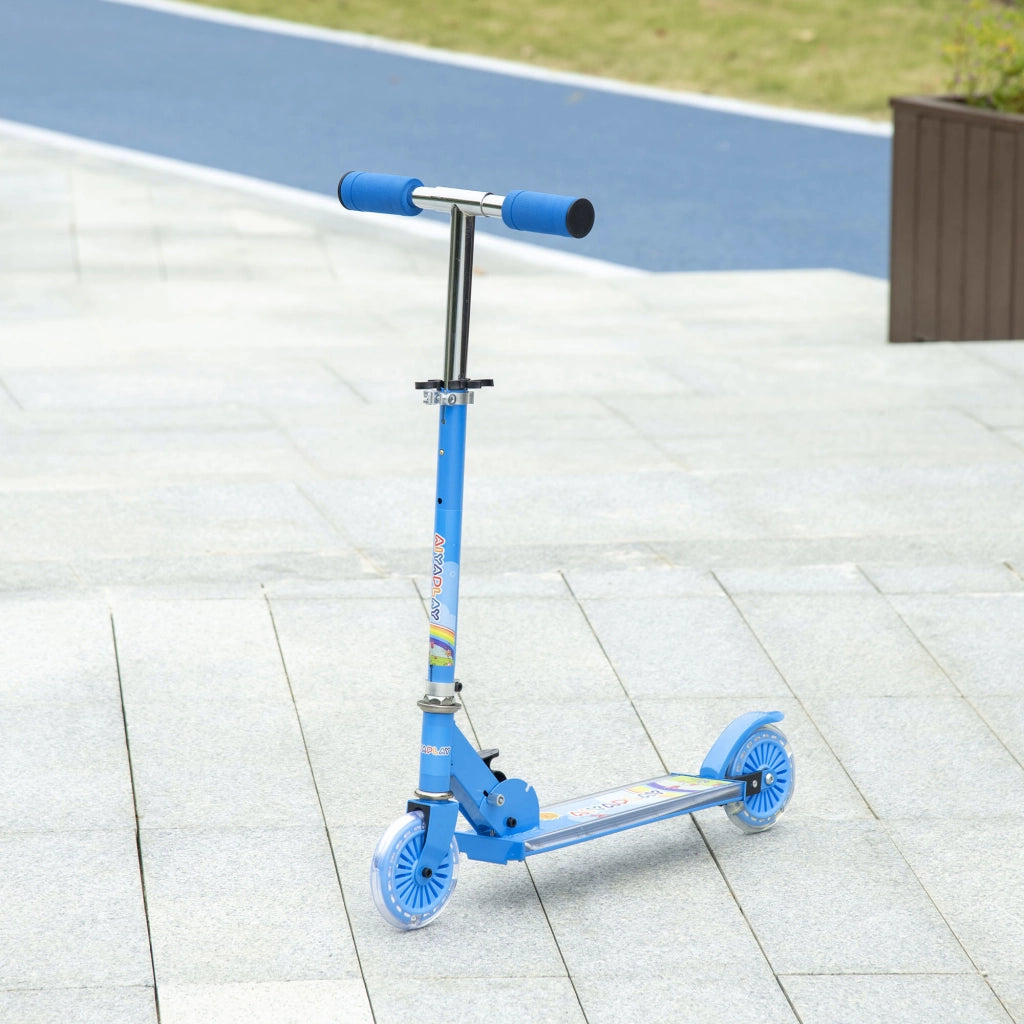 Trottinette per bambini pieghevole con ruote luminose ¨C Minimal ¨C 67x32x78 cm blu