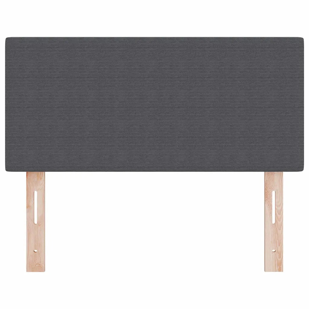 Testiera | Testata Grigio scuro 80 cm Tessuto in Cords